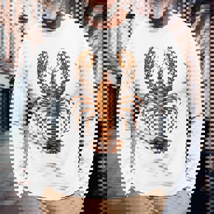 ロブスター ヒョウ ザリガニ ケイジャンフェスティバル 美学 長袖tシャツ 長袖Tシャツ 高齢者への贈り物