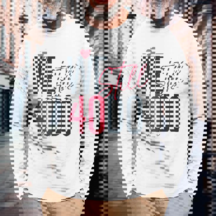 ロマンティックな結婚40周年 Wetill Do 40年 長袖Tシャツ 高齢者への贈り物