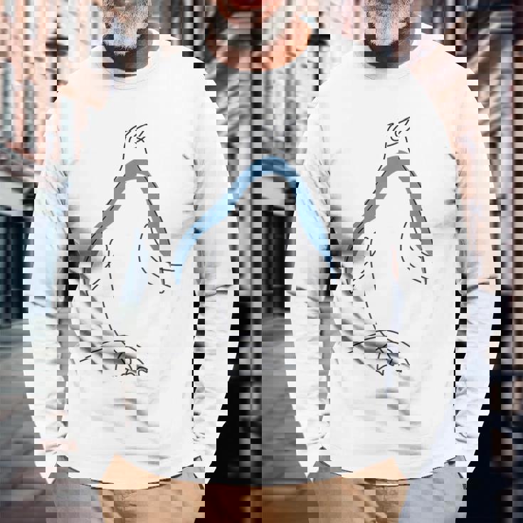 ワンライン キングペンギン エンペラーペンギン シーバード ぺんぎん 長袖Tシャツ 高齢者への贈り物