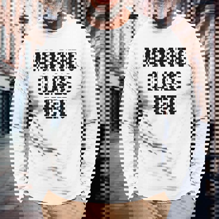 ワーキングクラスヒーロー 長袖Tシャツ 高齢者への贈り物