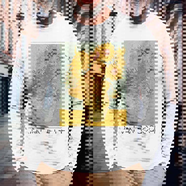 ヴァン・ゴッホ ひまわり アートギフト ヴィンセント・ヴァン・ゴッホ 長袖Tシャツ 高齢者への贈り物