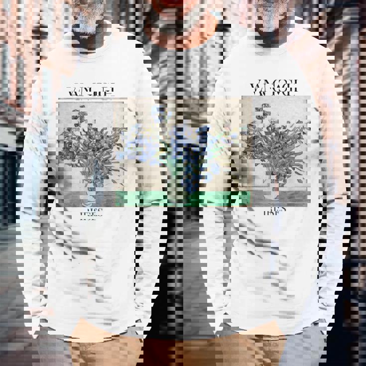 ヴァン・ゴッホ アイリス 印象派 アート絵画 ヴィンセント・ヴァン・ゴッホ 長袖Tシャツ 高齢者への贈り物