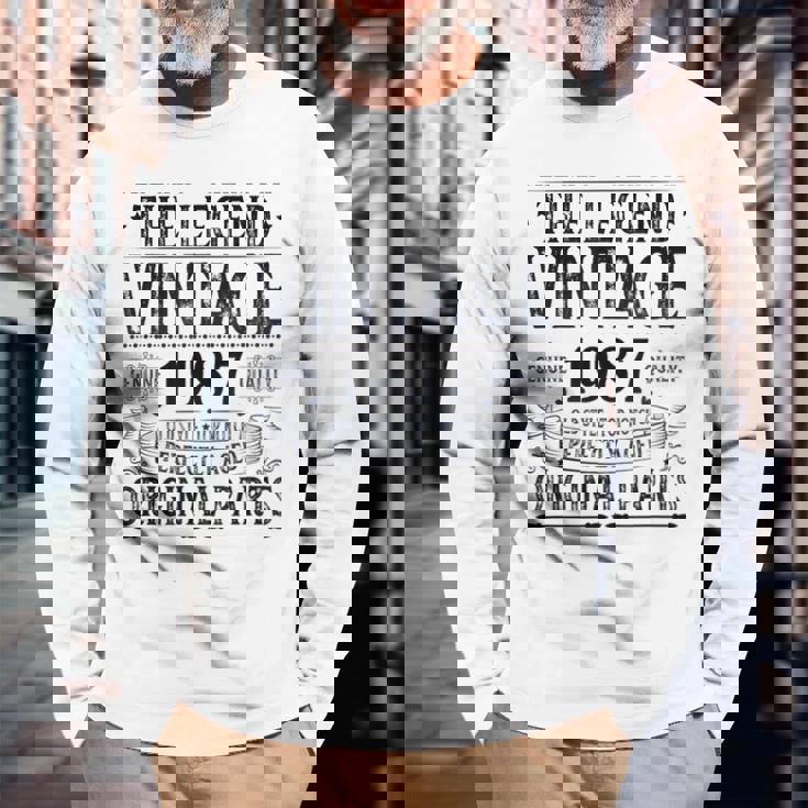 ヴィンテージ 1987 メンズ 限定版 Bday 1987 誕生日 長袖Tシャツ 高齢者への贈り物