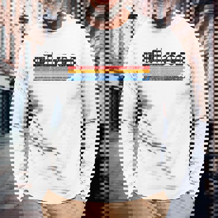 ヴィンテージ 80年代スタイル ウィルソン、ノースカロライナ州 長袖Tシャツ 高齢者への贈り物