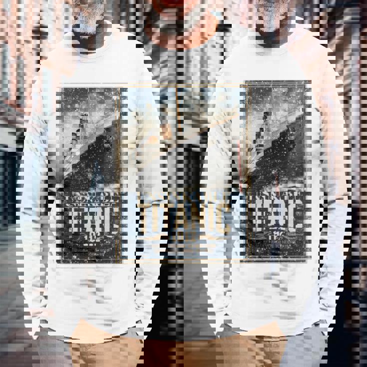 ヴィンテージ Rms タイタニック 1912 クルーズ歴史ポスター 記念品 長袖tシャツ 長袖Tシャツ 高齢者への贈り物