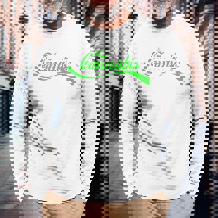 ヴィンテージ カンナビス アート レトロ マリファナ Thc レトロ 420日 ウィード 長袖Tシャツ 高齢者への贈り物