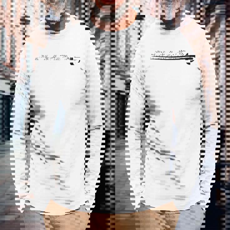 ヴィンテージフェンシング図面、フェンシング剣、レトロフェンサーデザイン。 長袖Tシャツ 高齢者への贈り物