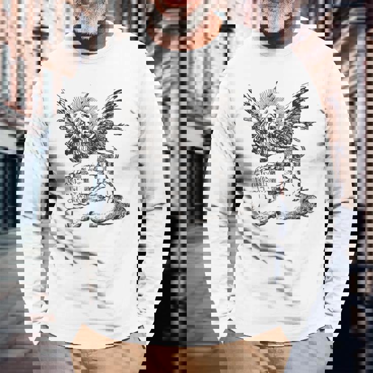 ヴェネツィア共和国のサンマルコ市の翼のあるライオン。 長袖Tシャツ 高齢者への贈り物