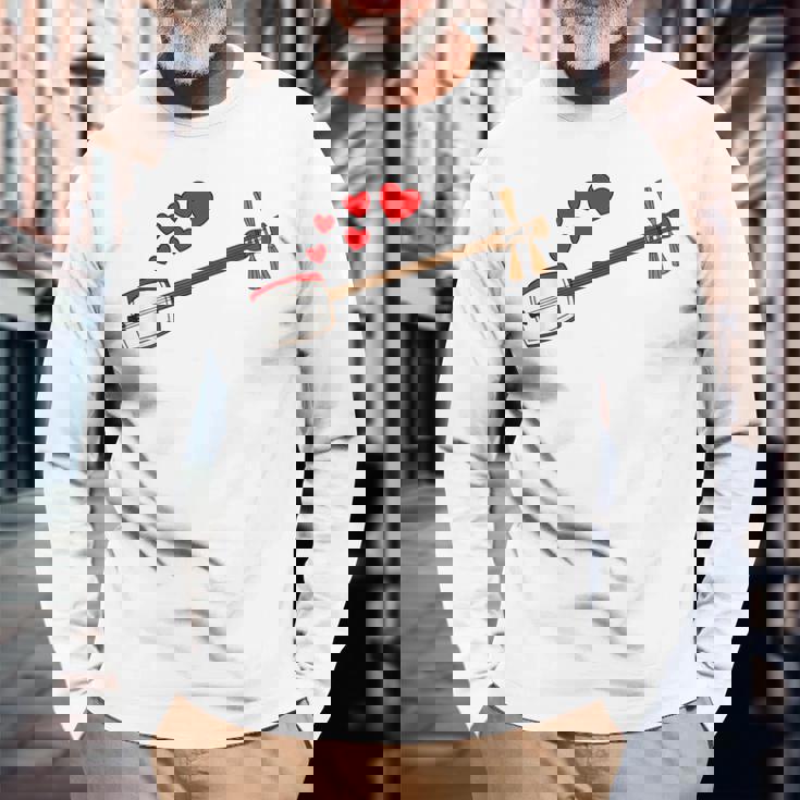 三味線 バレンタインデー ミュージシャン 結婚記念日 長袖Tシャツ 高齢者への贈り物