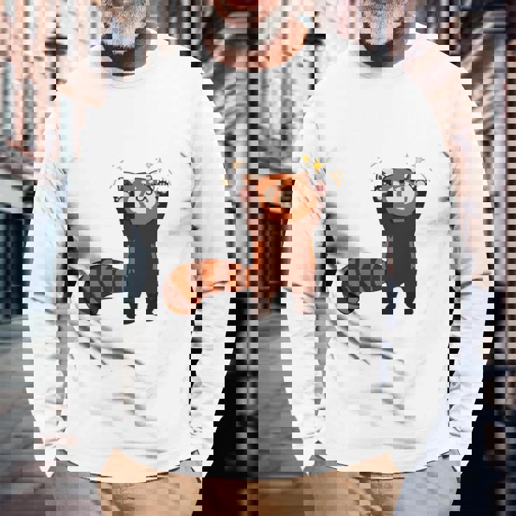 五十歩ひゃっほう レッサーパンダ ネタ ことわざ ことわざのもじり ジョーク ギャグ ダジャレ ツッコミ おもしろ 長袖tシャツ 長袖Tシャツ 高齢者への贈り物