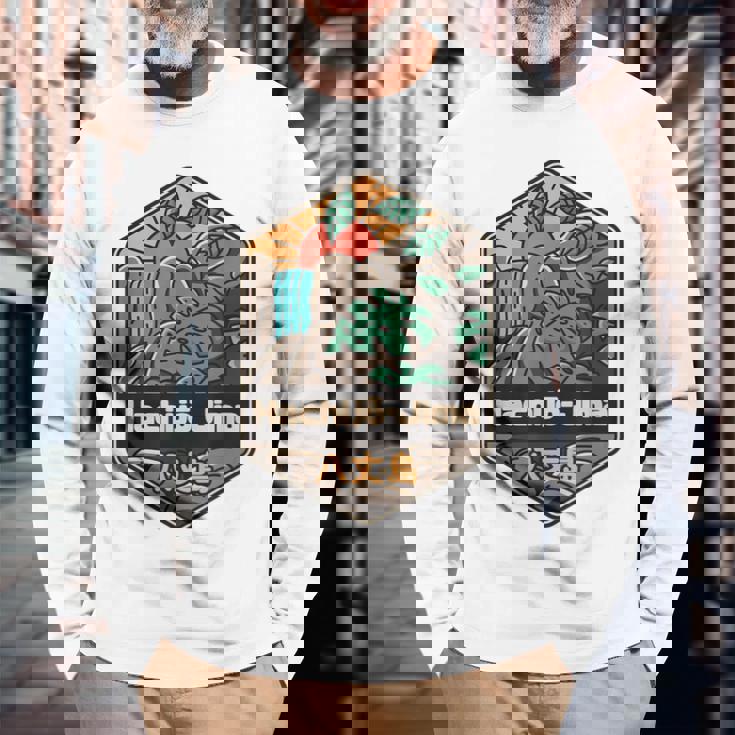 八丈島 日本の島 日本 長袖Tシャツ 高齢者への贈り物