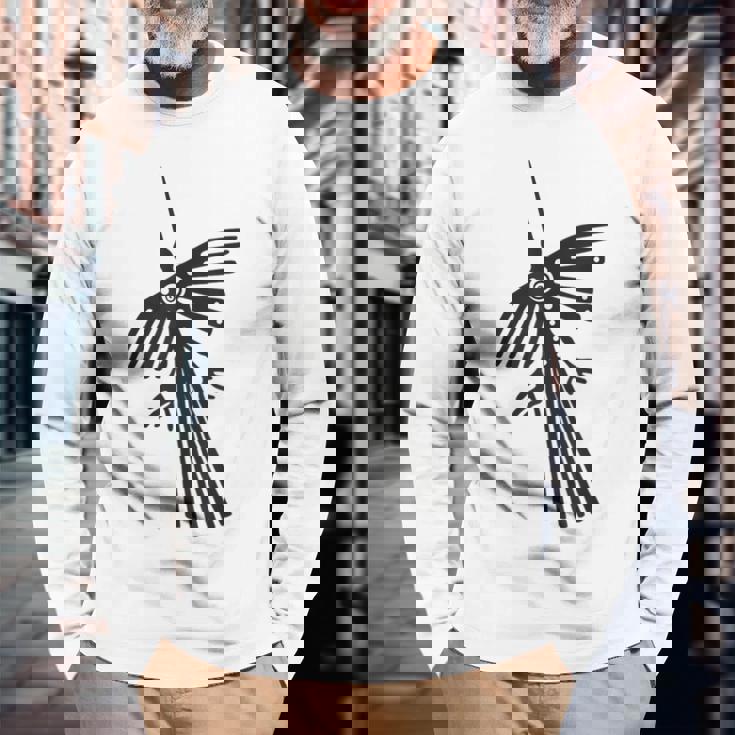 南米のペルーナスカラインハチドリコンドルのシルエット。 長袖Tシャツ 高齢者への贈り物