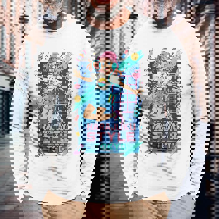 原宿ストリート 東京 長袖Tシャツ 高齢者への贈り物