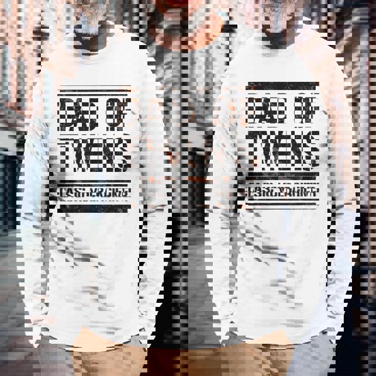 双子の父 父の日 双子のお父さん おもしろい 双子の父 長袖Tシャツ 高齢者への贈り物