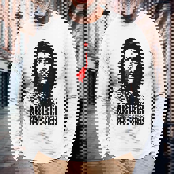 反チェ・ゲバラ・キューバ共産主義者 長袖Tシャツ 高齢者への贈り物