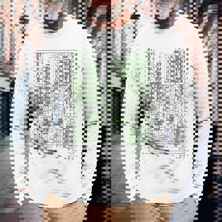 和 ストリート レトロ バイブ 美的 東京 ファッション 長袖Tシャツ 高齢者への贈り物