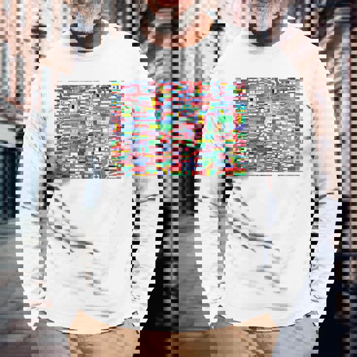 国際世界旗 国旗 世界地図 地球儀 長袖Tシャツ 高齢者への贈り物