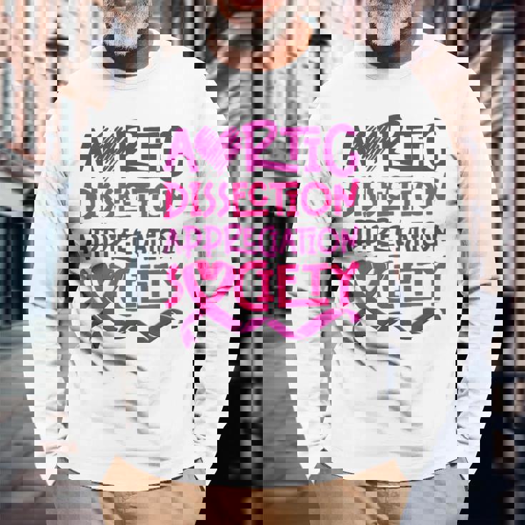 大動脈解離サバイバー 長袖Tシャツ 高齢者への贈り物