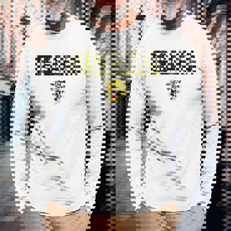 大阪タイガース ヴィンテージ 日本野球 ブラック 長袖Tシャツ 高齢者への贈り物