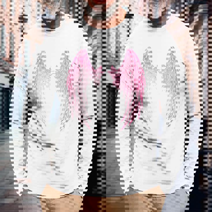 天使の翼 天使の羽 ヘヴンローズ 長袖Tシャツ 高齢者への贈り物