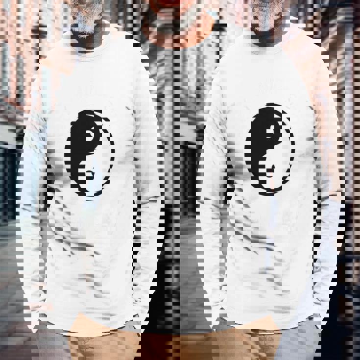 太極拳tシャツ バックプリント Body Mindpirit 陰陽tシャツ 長袖Tシャツ 高齢者への贈り物