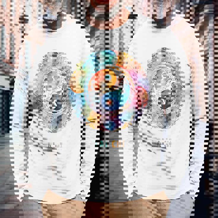 太極拳パステル 長袖Tシャツ 高齢者への贈り物