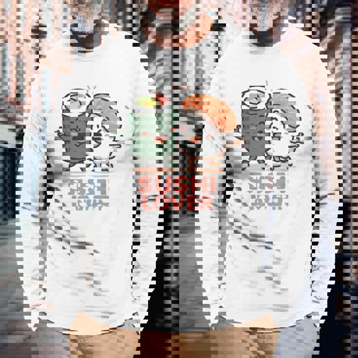 寿司好き 長袖Tシャツ 高齢者への贈り物