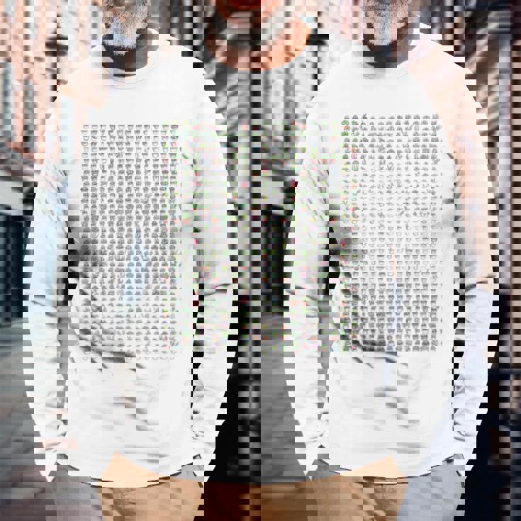 小さなかわいい多肉植物 長袖Tシャツ 高齢者への贈り物