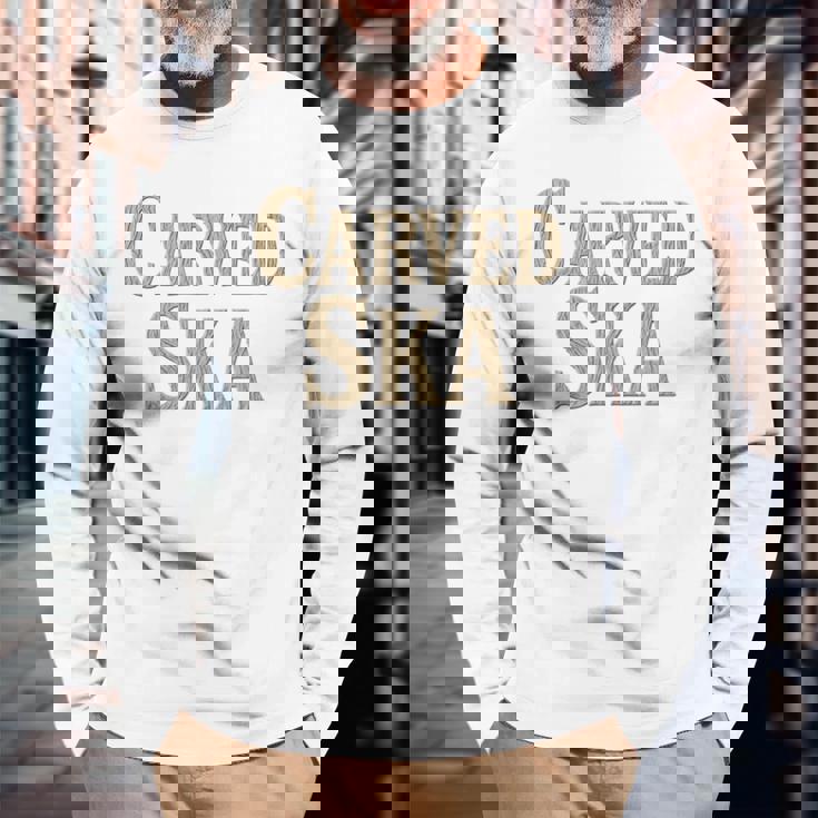 彫刻スカ 長袖tシャツ 長袖Tシャツ 高齢者への贈り物