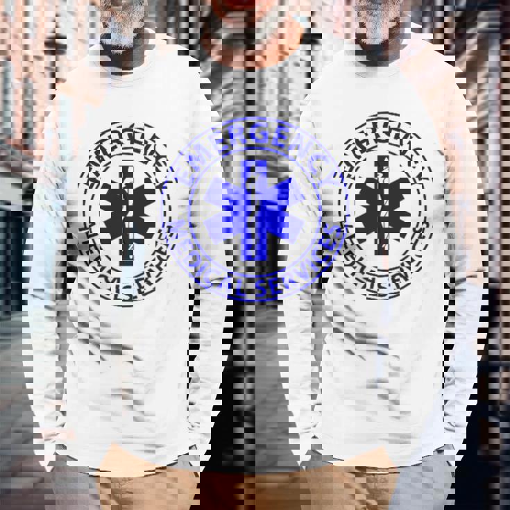 救急医療サービス Emt Ems メンズ レディース 救急救急救急救急救命士 長袖Tシャツ 高齢者への贈り物