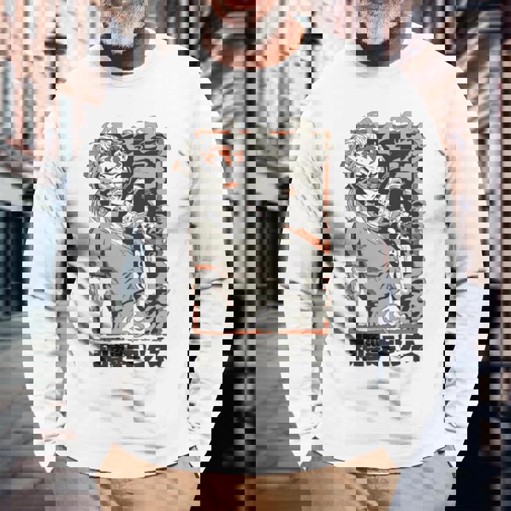 日本のアニメ漫画とカワイイ美学 長袖tシャツ 長袖Tシャツ 高齢者への贈り物