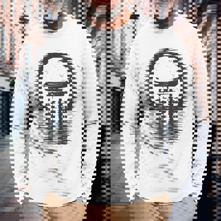 日本の鳥居アート 長袖Tシャツ 高齢者への贈り物