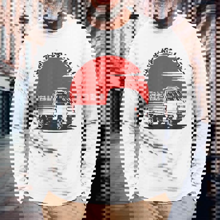 日本ミニトラック 軽自動車 キャブ オーバー コンパクト 四駆 オフロード トラック 長袖Tシャツ 高齢者への贈り物