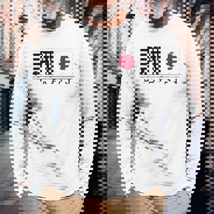 日本国旗 日本の国コード Jpnports Games アスリート 長袖Tシャツ 高齢者への贈り物