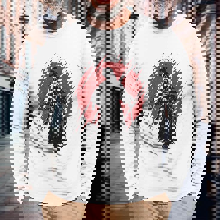 日本語 漢字 デザイン アジアン タトゥー アニメ 日本 東京 ボーホー 長袖tシャツ 長袖Tシャツ 高齢者への贈り物