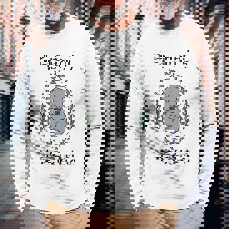 明日から本気出す 面白いtシャツ ゆるかわ コアラ 睡眠 メンズ おもしろ グッズ 面白い 服 ネタ 子供 パジャマ 長袖Tシャツ 高齢者への贈り物