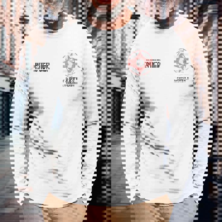 極真空手のシンボル極真会道場稽古 Gokushin Karate Nohinboru Gokushin Kai 長袖Tシャツ 高齢者への贈り物