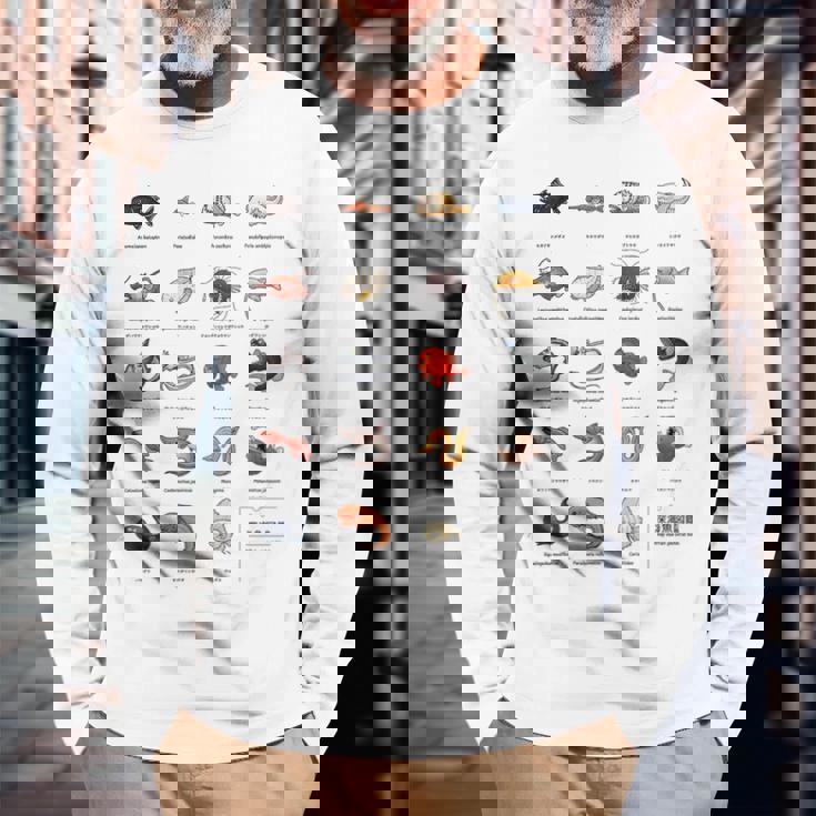 深海魚図鑑4 長袖Tシャツ 高齢者への贈り物