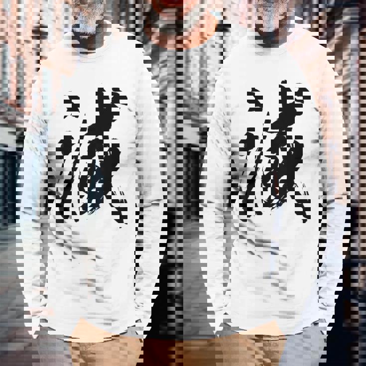 滅 動物 長袖Tシャツ 高齢者への贈り物