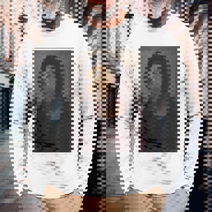 猿のイエスの絵、台無しにされたキリスト、フレスコ、ボッチドアートミーム。 長袖Tシャツ 高齢者への贈り物