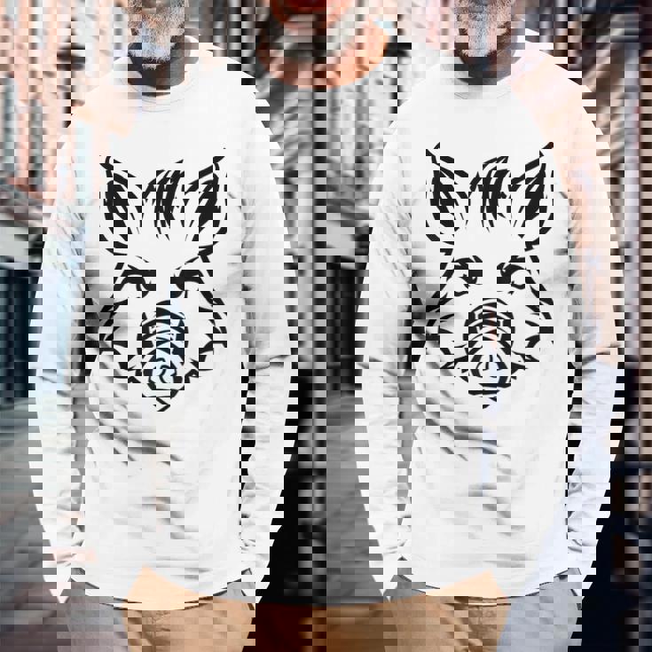 獣 小さなイノシシ 動物 かわいい シンプル ユーモア イノシシ 長袖Tシャツ 高齢者への贈り物