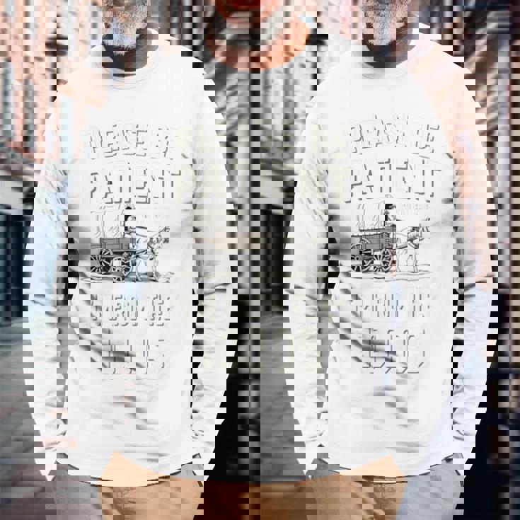 私は1900年代から面白いレトロから我慢してください 長袖tシャツ 長袖Tシャツ 高齢者への贈り物