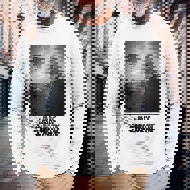 私は戻ってきた同志、共産主義者、カール・マルクス 長袖Tシャツ 高齢者への贈り物