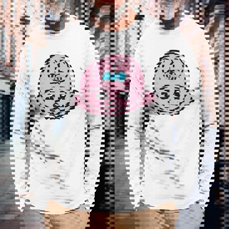 立ち往生オパンチュウサギ 長袖Tシャツ 高齢者への贈り物