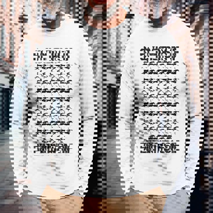 競馬 還暦 面白いtシャツ 馬 ウマ 還暦祝い 60歳 父の日 おもしろ 服 メンズ グッズ 大人 父 男性 長袖Tシャツ 高齢者への贈り物