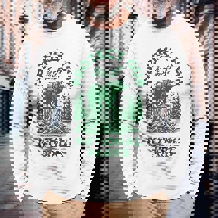 米国国立公園レジストサービス 長袖Tシャツ 高齢者への贈り物