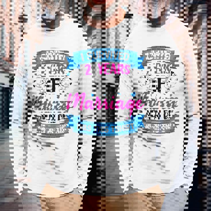 結婚2年 結婚2周年 長袖Tシャツ 高齢者への贈り物