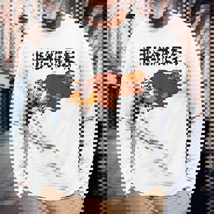 腰が限界 レッサーパンダ 面白いtシャツ 文字入り メンズ おもしろ 面白い 服 オリジナル おもしろグッズ 文字 長袖Tシャツ 高齢者への贈り物