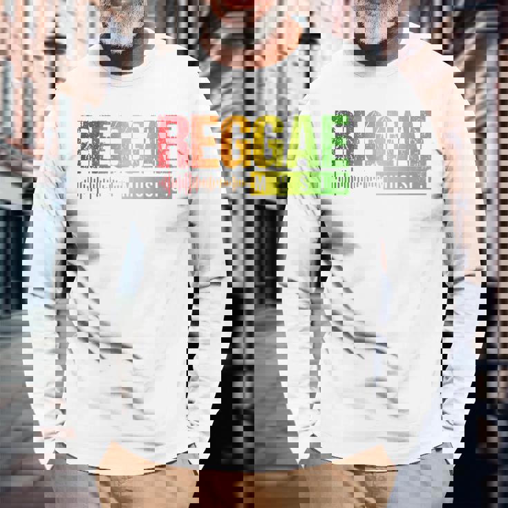 良いラスタファリ音楽の雰囲気、ラスタジャマイカ、レゲエ 長袖Tシャツ 高齢者への贈り物