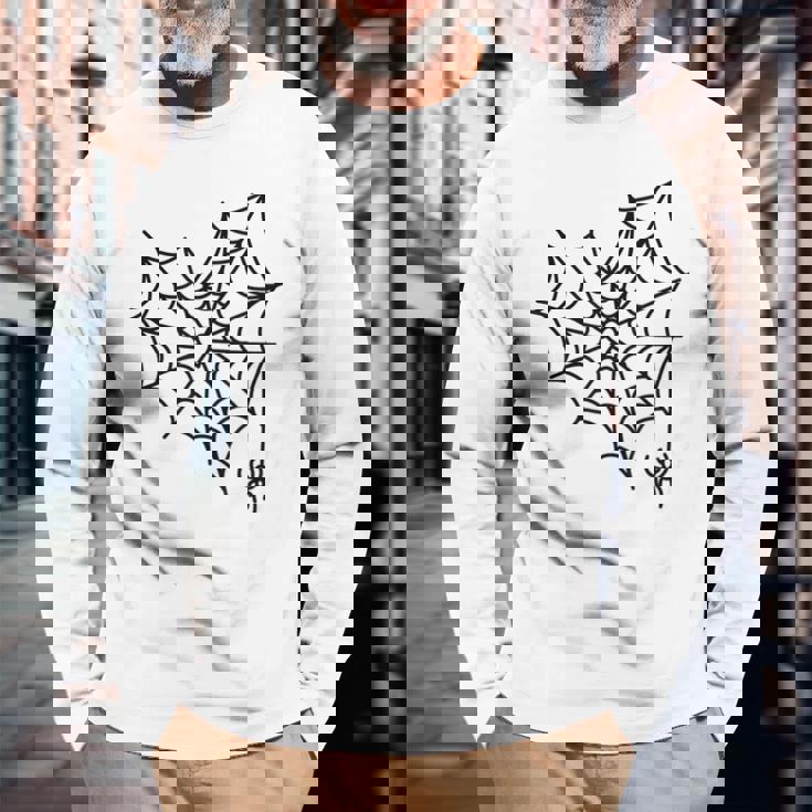 蜘蛛の巣 ハート かわいい ハロウィン ゴス 長袖Tシャツ 高齢者への贈り物